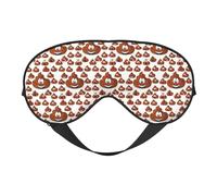 Funny Poop Printing All-Occasion Sleep Eye Mask with Double Sides Adjustable Strap Perfect for Shifts & Travel