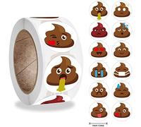 Funny Poop Stickers, Children's Stickers, 500 Pieces/Roll Party Decorative Stickers, Craft Stickers, Reward Stickers for Party, Gift, Magazine, Gift, Office, Teacher Label