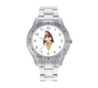 Funny Pooping Shit Ice-Cream Quartz Watch Alloy Watch Dress Decorative for Business Men Women with Design Pattern Print