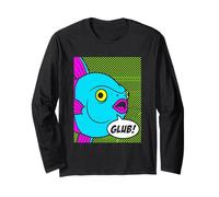 Funny Pop Art Mola Mola Comic Book Style Long Sleeve T-Shirt