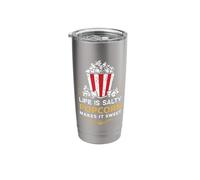 Funny Popcorn Saying Binge-Watching Popcorn and chill Stainless Steel Insulated Tumbler