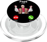 Funny Pope Leo XIV Is Calling Catholic Humor Mens Womens PopSockets PopGrip for MagSafe