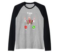 Funny Pope Leo XIV is Calling Catholic Humor Mens Womens Raglan Baseball Tee