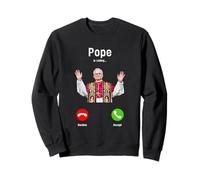 Funny Pope Leo XIV Is Calling Catholic Humor Mens Womens Sweatshirt