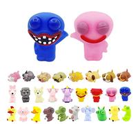 Funny Poppy Pinch Toy Stress Relief Toys,2pc Poppy Pink Blue Eye Popping Worm Stress Toy,Novelty Fidget Toy Hand Squishy Squeeze Toys for Kids Adults Autistic Birthday Gifts,Christmas Stocking Fillers