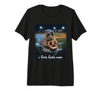 Funny Porcupine Baseball I Live Here Now Premium T-Shirt