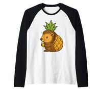 Funny Porcupineapple Porcupine Pineapple Animal Adult Kids Raglan Baseball Tee