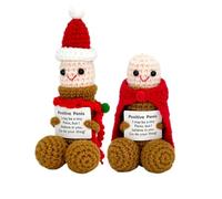 Funny Positive Dick Ornament, Christmas Crochet Dick Positive Deez Ornament for Men, Mini Cute Crochet Penis Ballball, Crochet Encouragement Gift Cheer Up Gifts for Boyfriend Husband 2pcs (Red)