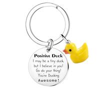 Funny Positive Duck Gift Duck Keyring Emotional Support Gift For Friends Sister Inspirational Gifts For Ducks Lovers