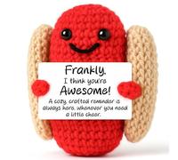 Funny Positive Gifts for Women Men- Emotional Encouragement Support Cheer Up Cute Stuff Handmade Crochet Gifts for Girls Friends Birthday Graduation Motivational Inspirational Present Potato Pickle