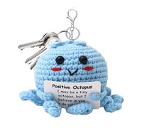 Funny Positive Octopus,Knitted Positive Octopus Doll with Encouragement Card - Hand Woven Decorations, Collectible Dolls for Friends, Desk Decoration