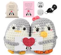 Funny Positive Penguin for Partner with Positive Card, Cute Emotional Support Pocket Hug Penguins Toy, Worry Dolls With Keyring and Greeting Card, Good Luck Gifts for Couple, Weddings, Anniversaries