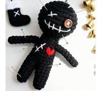 Funny Positive Voodoo Doll, Emotional Support Gift, Cute Wool Crochet Doll with Needles, Stuffing Decoration Inspirational Positive Ornaments Gifts for Friend Coworkers