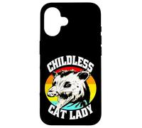 Funny Possum Childless Cat Lady Crazy Opossum Ladies Case for iPhone 16