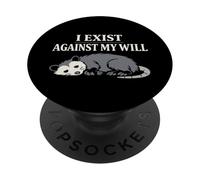 Funny Possum Dead Inside Dark Humor Introvert Burnout PopSockets Adhesive PopGrip