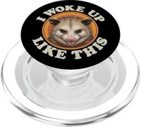 Funny Possum I Woke Up Like This Sleepy Tired Mood PopSockets PopGrip for MagSafe