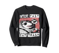 Funny Possum Raccoon Live Fast Eat Trash Street Cats Squad Sweatshirt