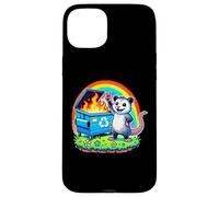 Funny Possum Rainbow Dumpster Fire Case for iPhone 15 Plus