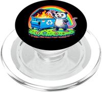 Funny Possum Rainbow Dumpster Fire PopSockets PopGrip for MagSafe