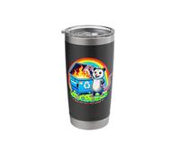 Funny Possum Rainbow Dumpster Fire Stainless Steel Insulated Tumbler
