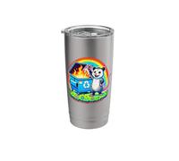 Funny Possum Rainbow Dumpster Fire Stainless Steel Insulated Tumbler
