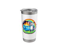 Funny Possum Rainbow Dumpster Fire Stainless Steel Insulated Tumbler