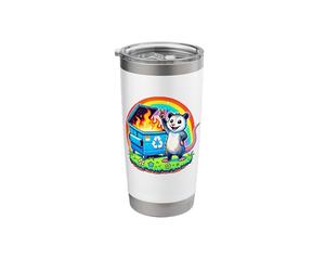Funny Possum Rainbow Dumpster Fire Stainless Steel Insulated Tumbler