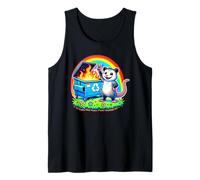 Funny Possum Rainbow Dumpster Fire Tank Top