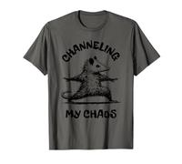 Funny Possum Yoga - Channeling My Chaos - Warrior Pose T-Shirt