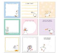 Funny Post It Notes, Cute Sticky Notes with Adorable Duck Designs, 9 Pack for Note-Taking, Reminders, and Gifting, Perfect for Students, Office Workers, and Teachers
