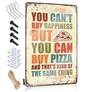 Funny Poster Sign You Can'T Buy Happiness But You Can Buy A Pizza Sign Funny Room Signs Boys Bedroom Accessories(30X40CM)