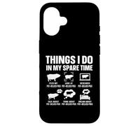 Funny Pot Bellied Pig Owner Spare Time Hobby Humor Case for iPhone 16