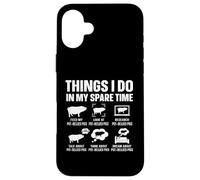 Funny Pot Bellied Pig Owner Spare Time Hobby Humor Case for iPhone 16 Plus