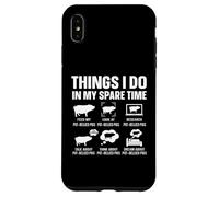 Funny Pot Bellied Pig Owner Spare Time Hobby Humor Case for iPhone XS Max