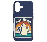Funny Pot Head Retro Coffee Lover Caffeine Humor Java Case for iPhone 17