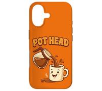 Funny Pot Head Retro Coffee Lover Caffeine Humor Java Case for iPhone 17