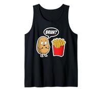 Funny Potato French Fries Tee Cartoon Design Boys Kids Bruh Tank Top