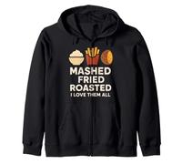Funny Potato Meme Spud Life Couch Potato Humor Future Farmer Zip Hoodie