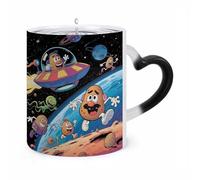 Funny Potato Mug 11 Oz Heat Sensitive Color Changing Cups Ceramic Discoloration Mugs Funny Morphing Mugs Creative Magic Mug Novelty Modern Coffee Cup for Men Women