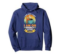 Funny Power No Rush Excuses Slow Coffee Lazy Cute Sloth Pullover Hoodie, Adult Unisex, Navy Blue, XX-Large