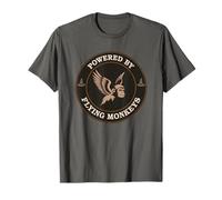 Funny Powered by Flying Monkeys Wizard Magical Witches Force T-Shirt