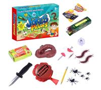 Funny Prank Gadgets, Practical Joke Kit, 15pieces Pranks Kits Box For Adults, April Fools Novelty Practical Jokes Gift Presents, Prank Kit Funny Gag With Realistic Tricks, Parties, Festivals, School