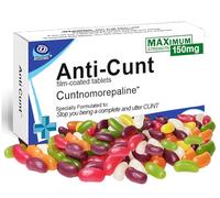 Funny Prank Rude Joke Tablets Pill Box Jelly Beans Sweets Xmas Secret Santa Stocking Filler Unusual Gift for Men Birthday18th 21st 30th 40th 50th 60th 70th Women Mum Dad Boyfriend