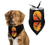 Funny Praying Mantis Sunset Funny Dog Bandana Soft Triangle Pet Bibs Summer Puppy Scarf Tie Neckerchief for Dogs Cats Pets