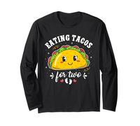 Funny Pregnancy Announcement Eating Tacos for Two Long Sleeve T-Shirt