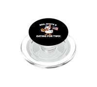 Funny Pregnancy Announcement Red, White Eating for Two Goose PopSockets PopGrip for MagSafe