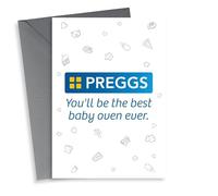 Funny Pregnancy Card - Preggs - Greggs