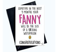 Funny Pregnancy Cards Rude Adult Humour Card Fanny Watermelon Mum to Be PC984