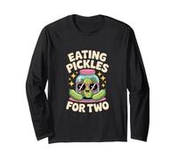 Funny Pregnancy Eating Pickles for Two Long Sleeve T-Shirt