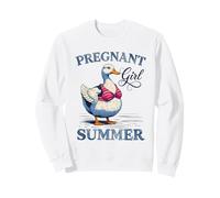 Funny Pregnant Girl Summer Vibes Mom Humor Sweatshirt